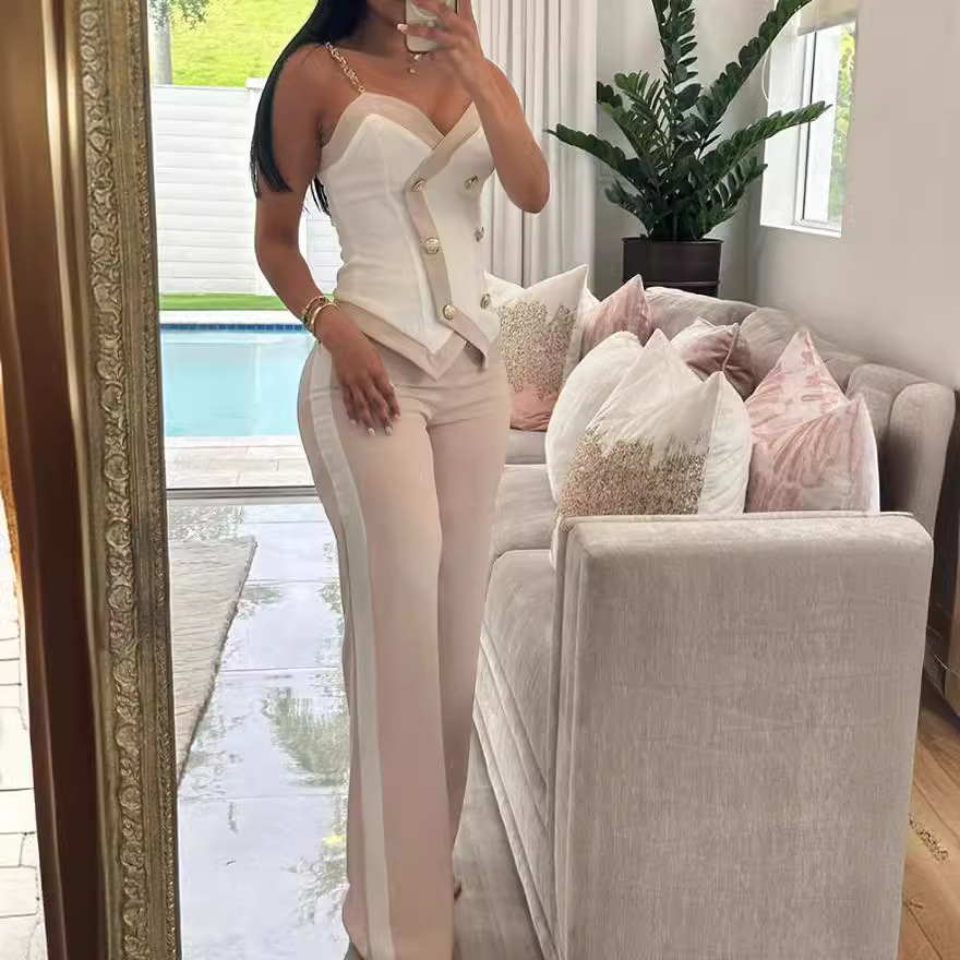 Women Formal Wear Set - Women Side Striped Work Suit Set