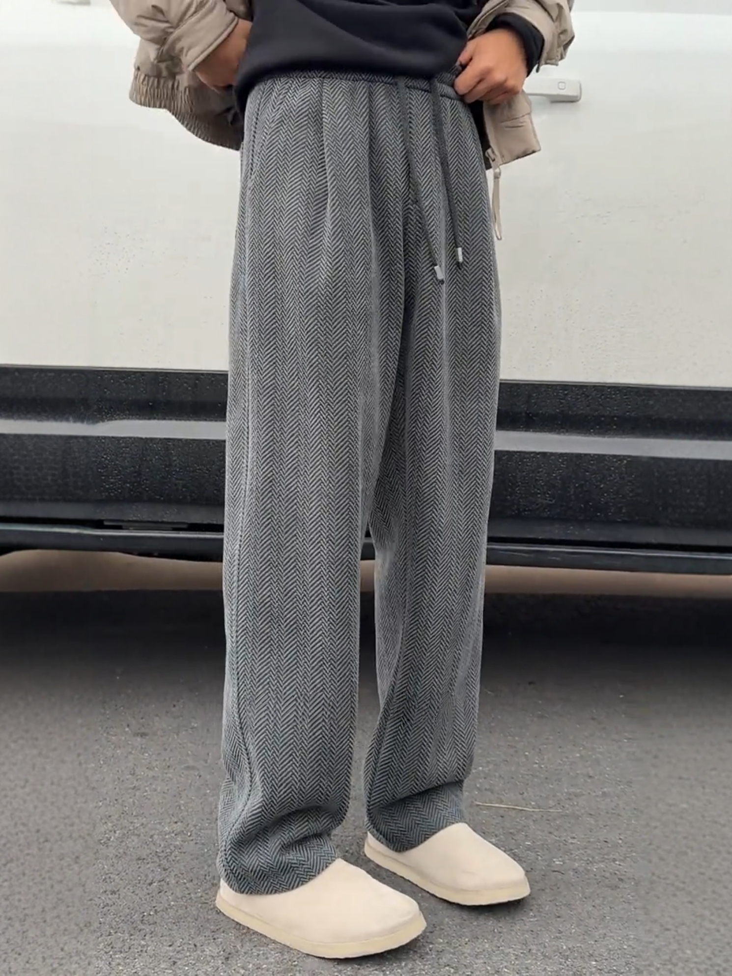 Tailored Trouser Wide - Men's Winter Thickened Fleece Lined Wide
