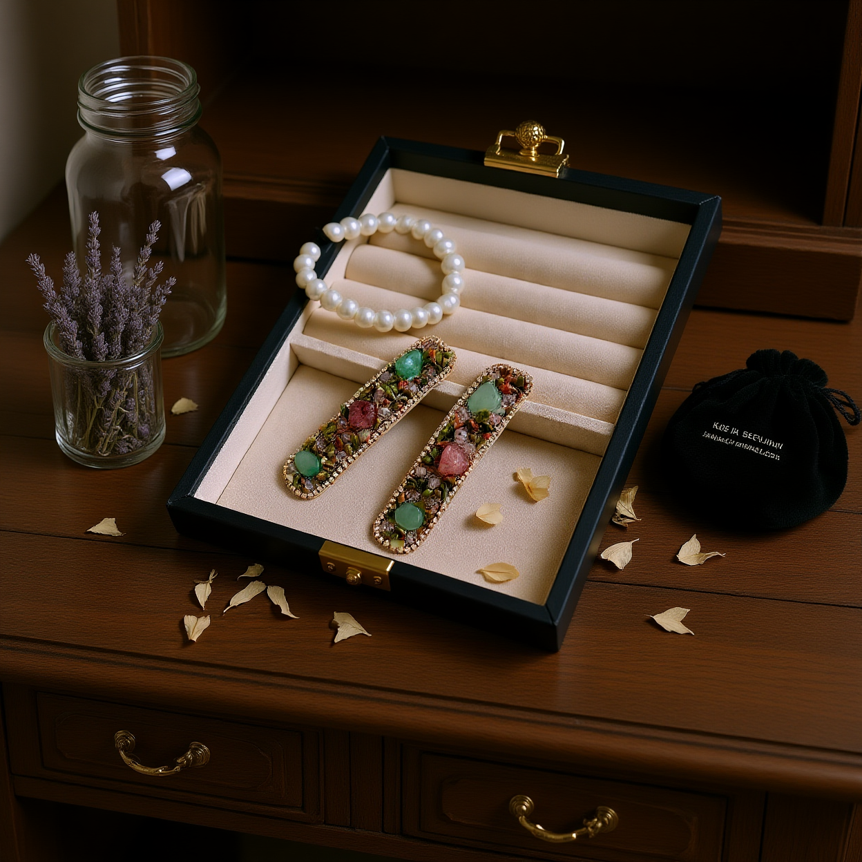 Women Formal Event Wear - Hair Jewelry Handcrafted Fringe Hair Clip