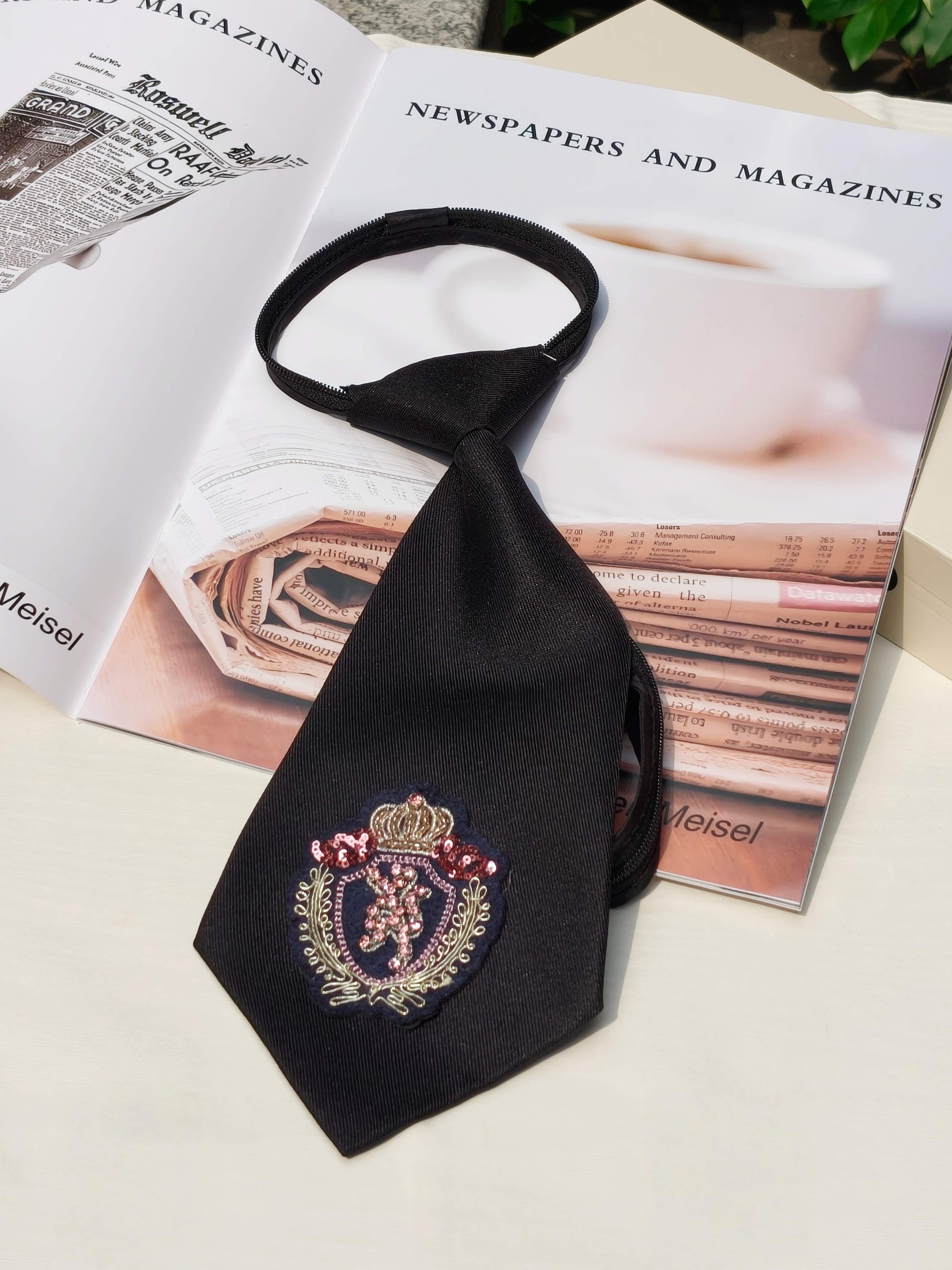 High-End Crown Badge Black Tie - Women Formal Event Wear review and price