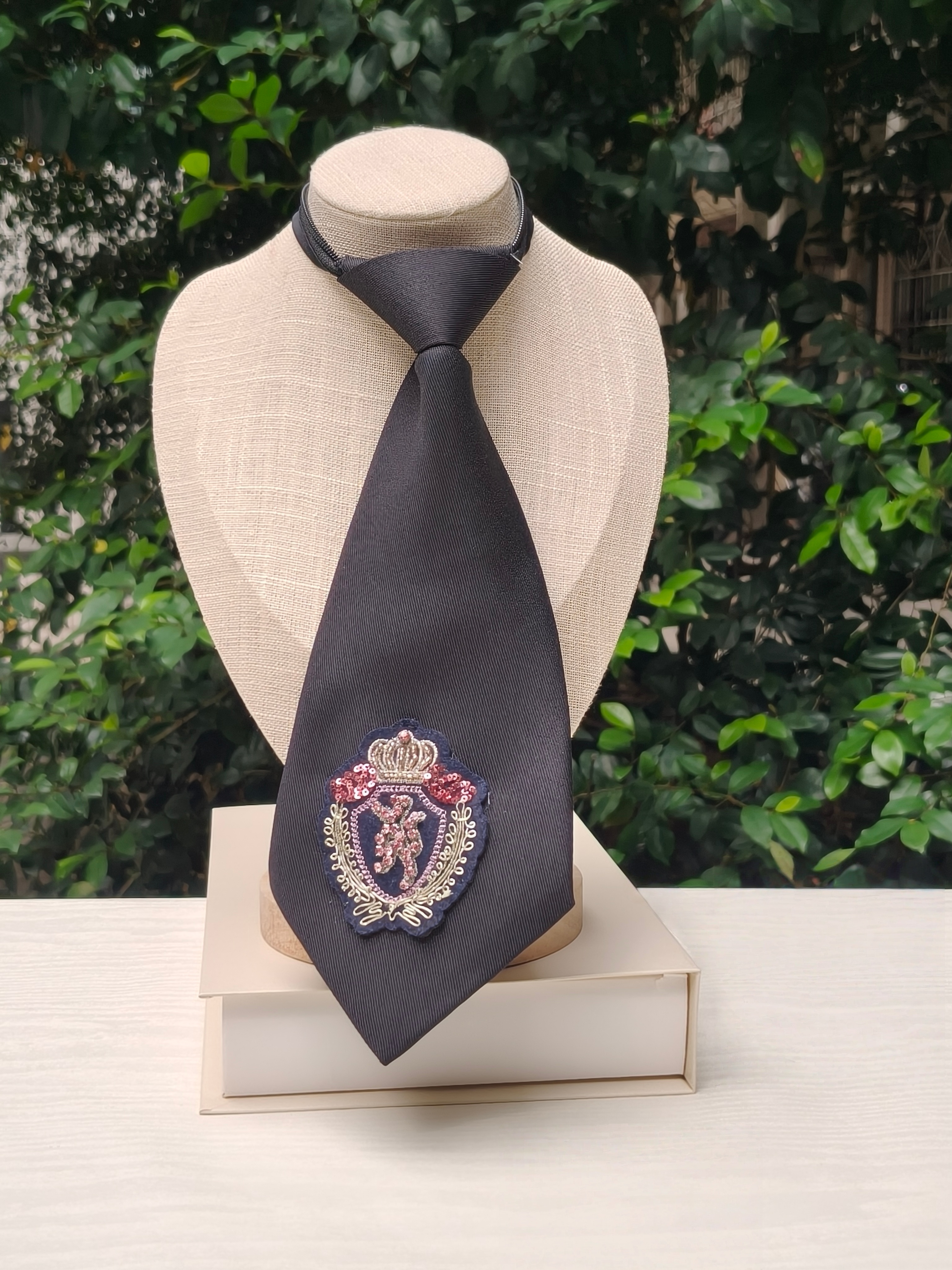 High-End Crown Badge Black Tie - Women Formal Event Wear review and price