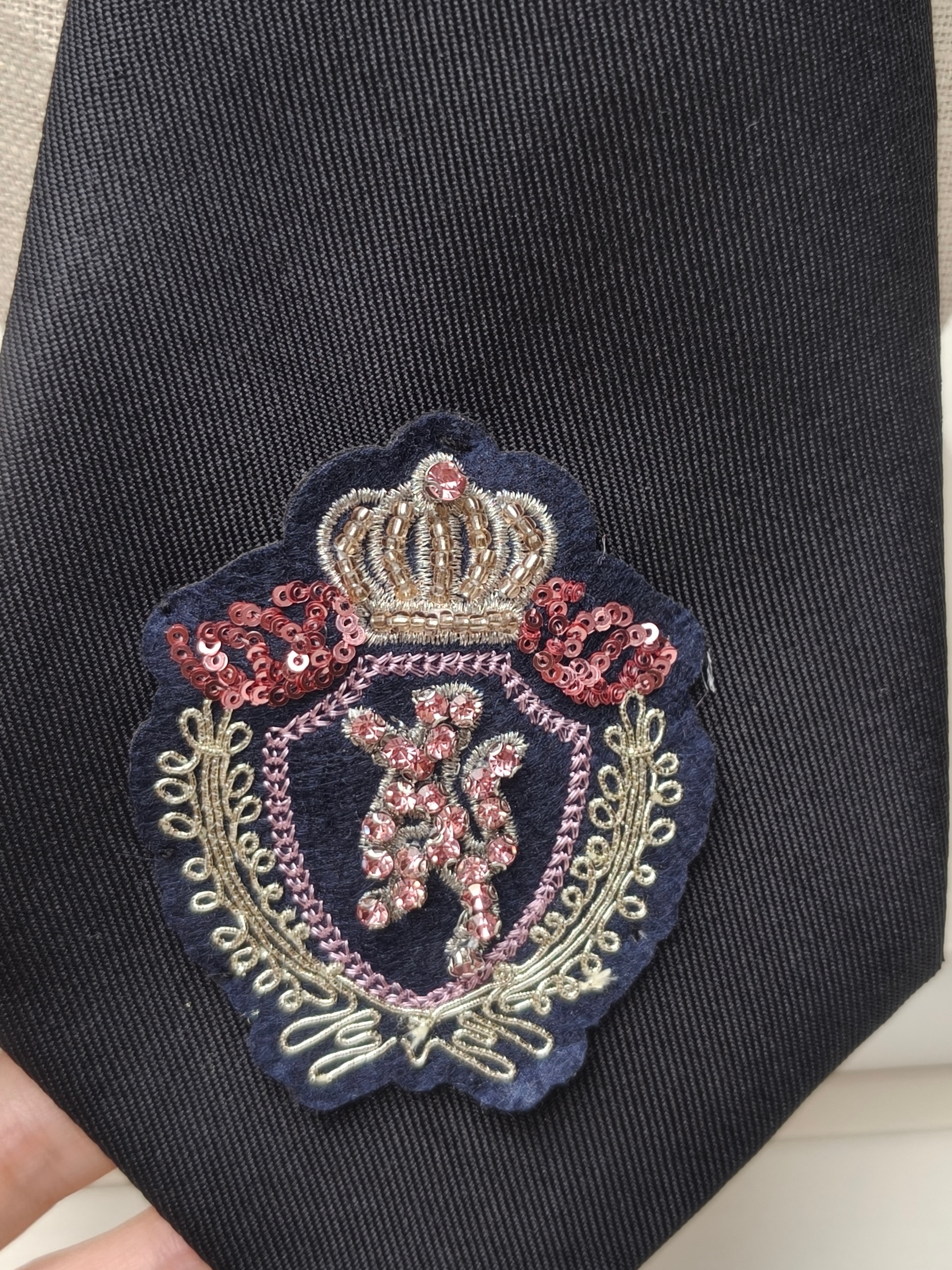 High-End Crown Badge Black Tie - Women Formal Event Wear review and price