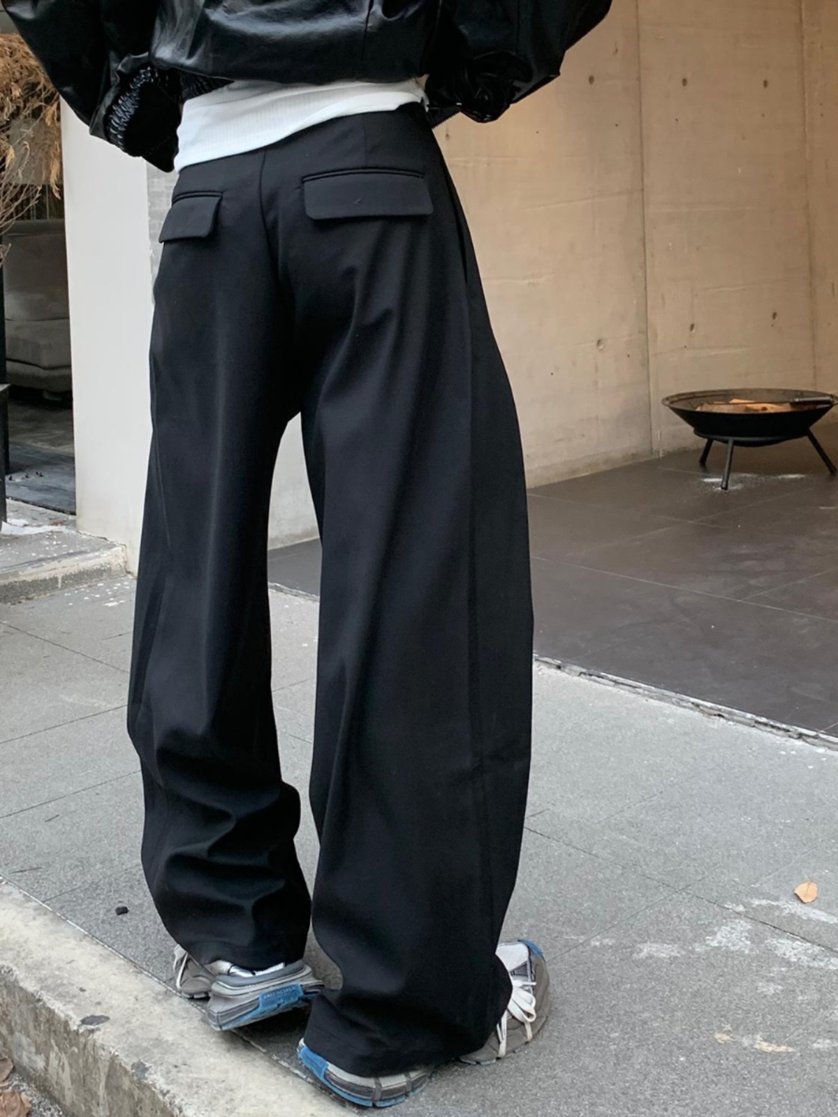 Korean Style Deconstructed 3D  - Tailored Trouser Wide review and price