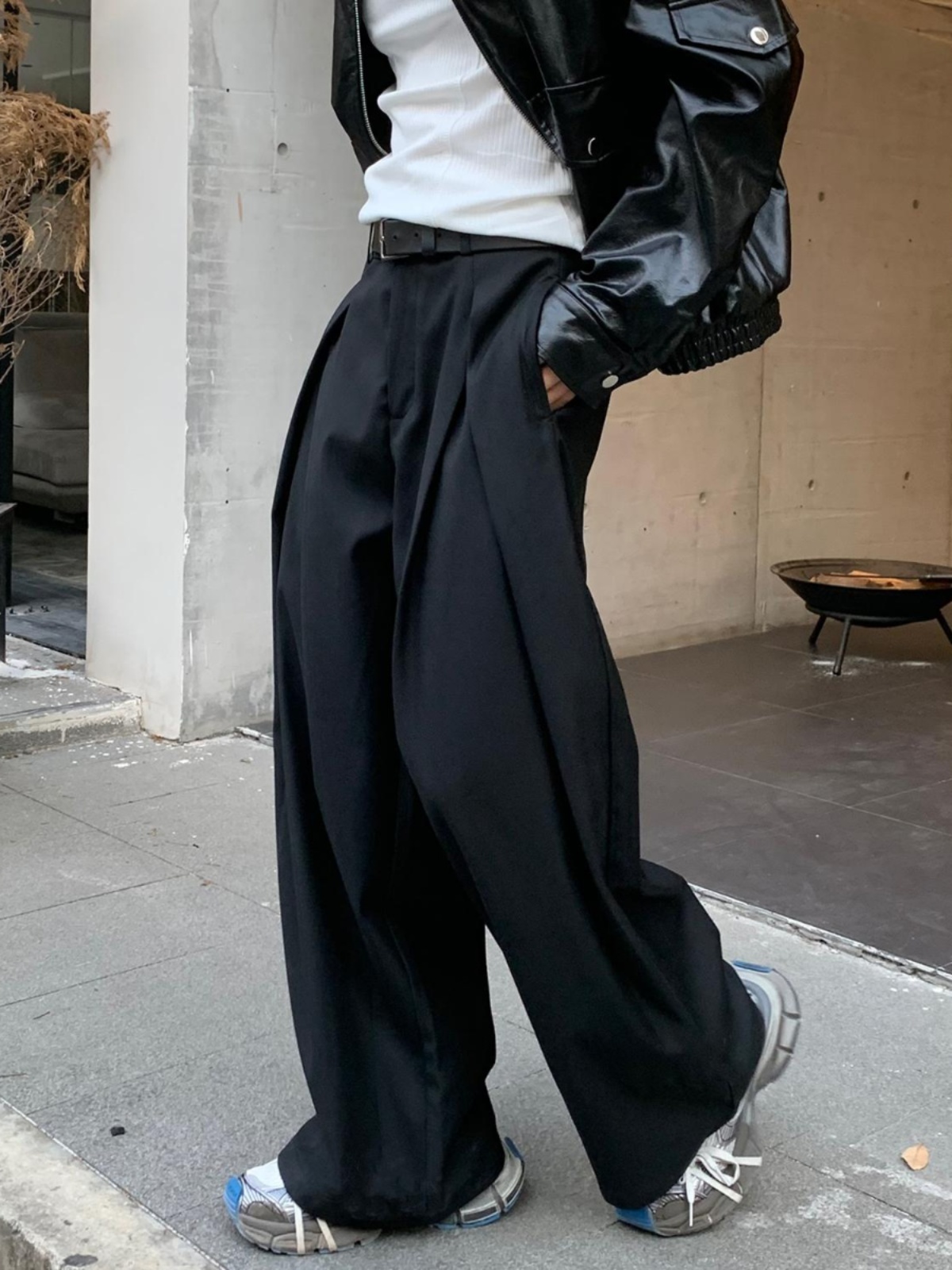Korean Style Deconstructed 3D  - Tailored Trouser Wide review and price