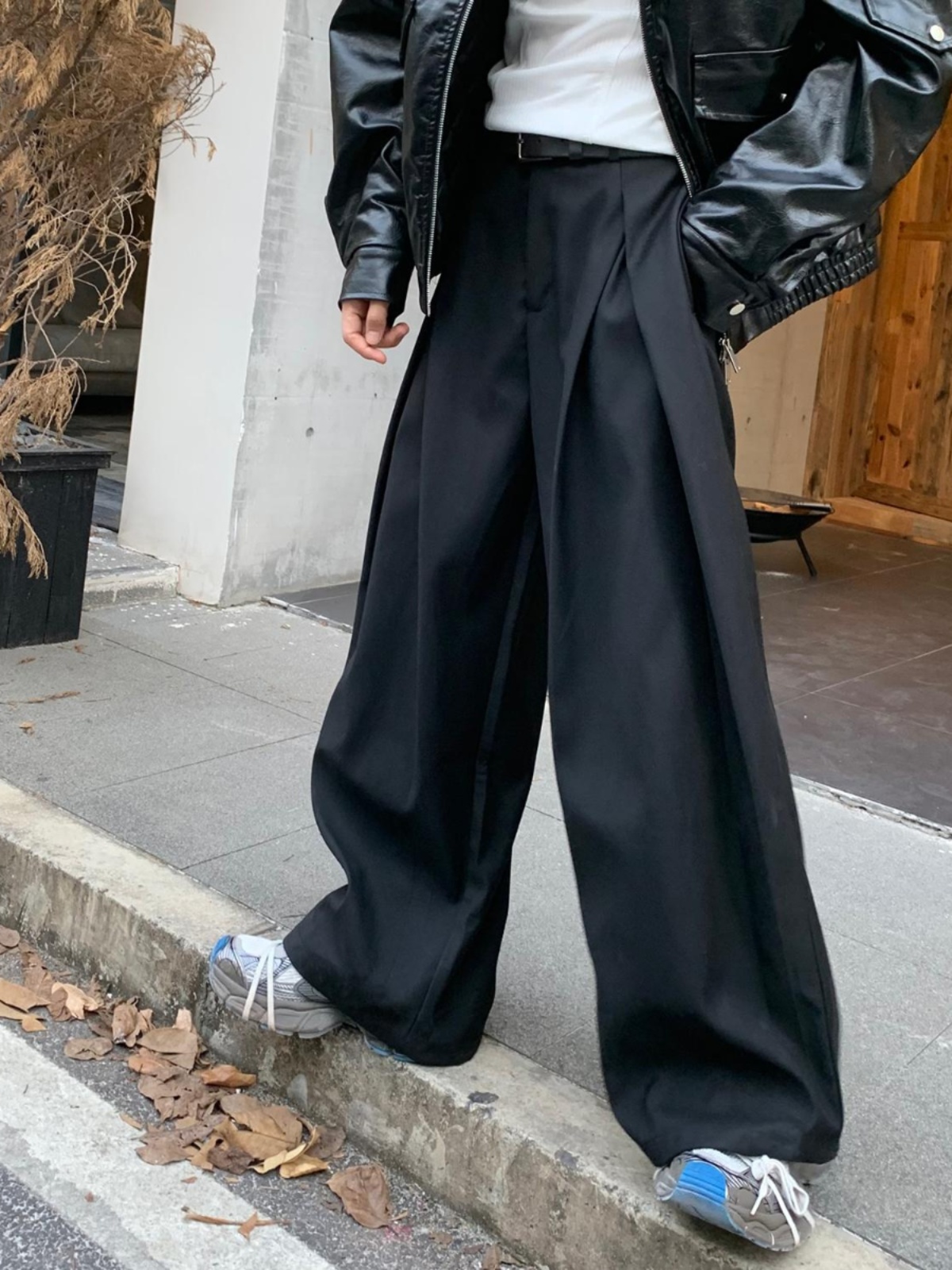 Korean Style Deconstructed 3D  - Tailored Trouser Wide review and price