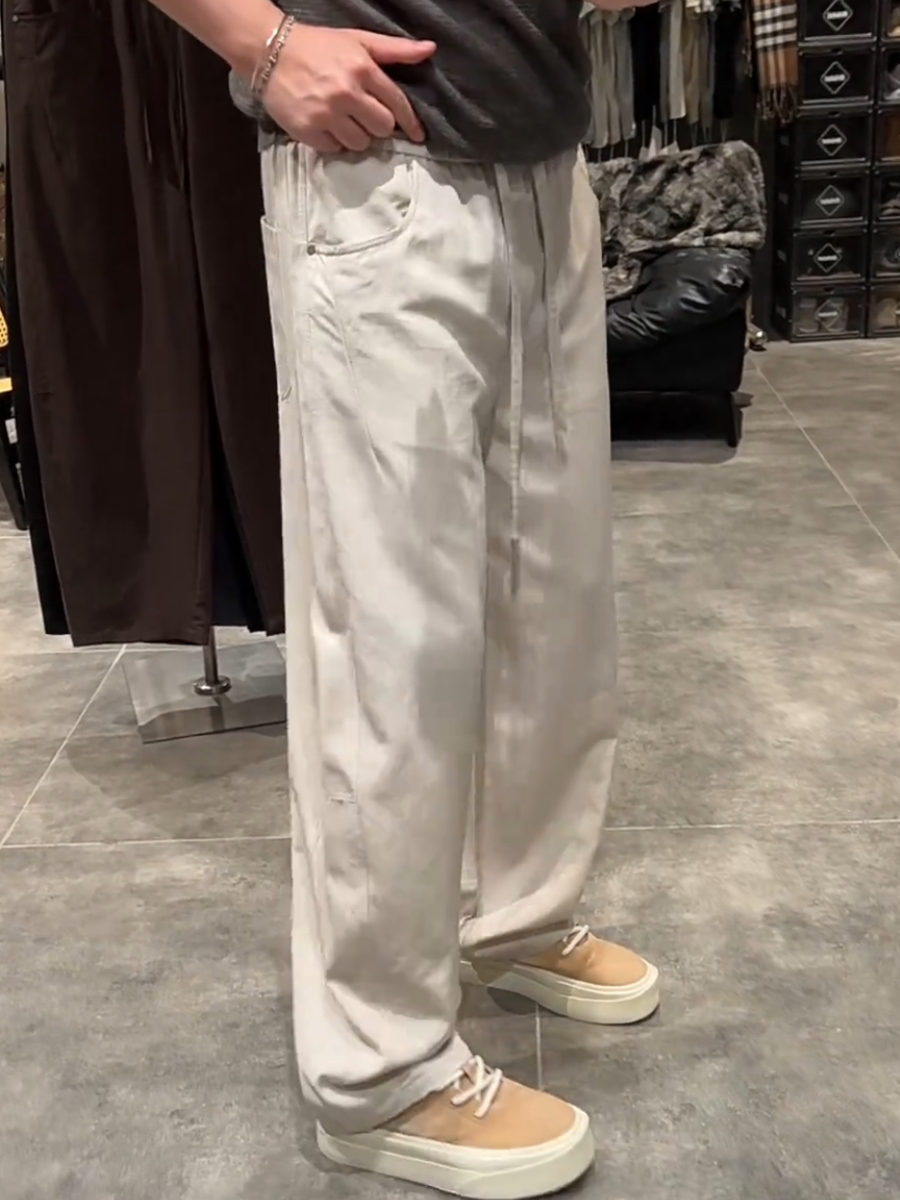 Men's Summer Casual Pants Silk - Tailored Trouser Wide review and price