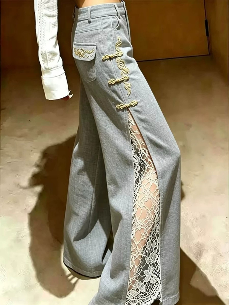Tailored Trousers Gray Elegant - Tailored Trouser Wide review and price