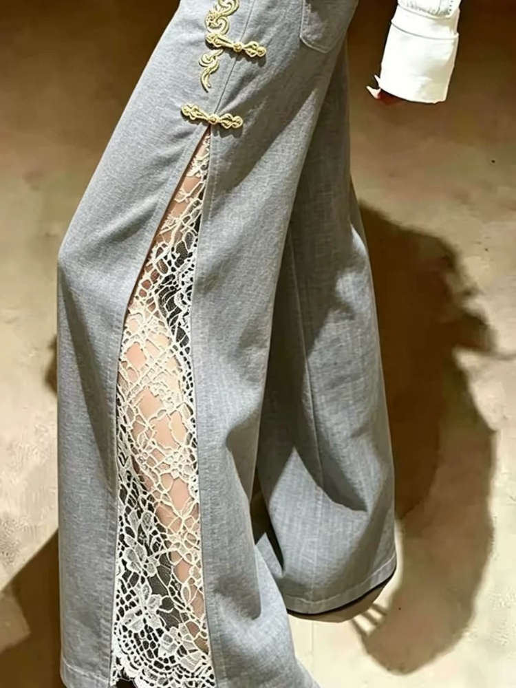 Tailored Trousers Gray Elegant - Tailored Trouser Wide review and price