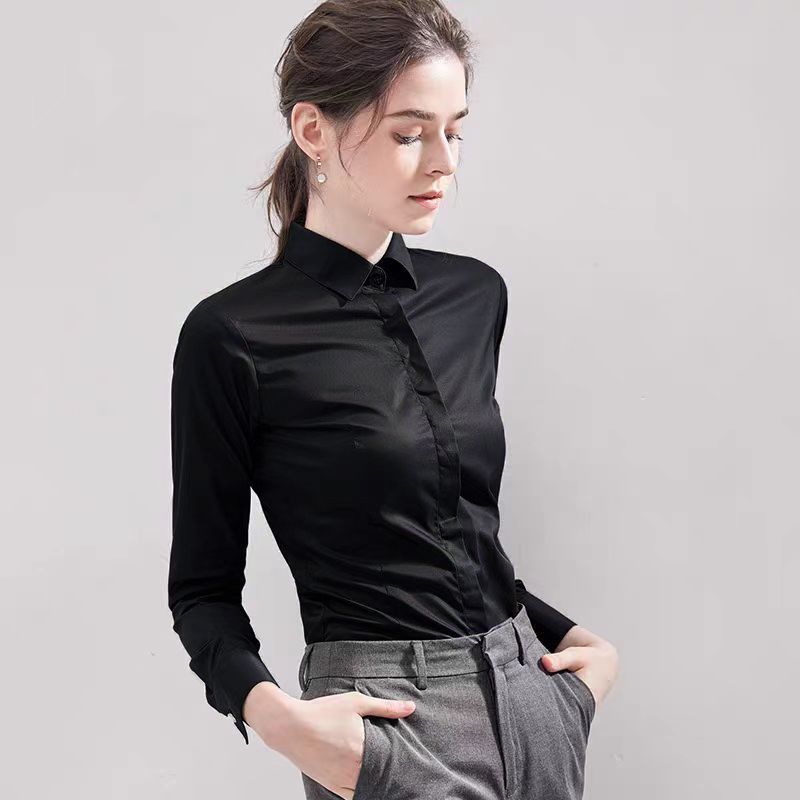 Summer Black Shirt Short-sleev - Women Formal Wear Black And White review and price