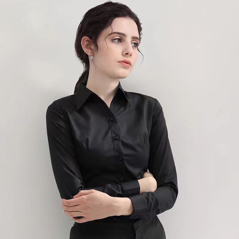 Summer Black Shirt Short-sleev - Women Formal Wear Black And White review and price