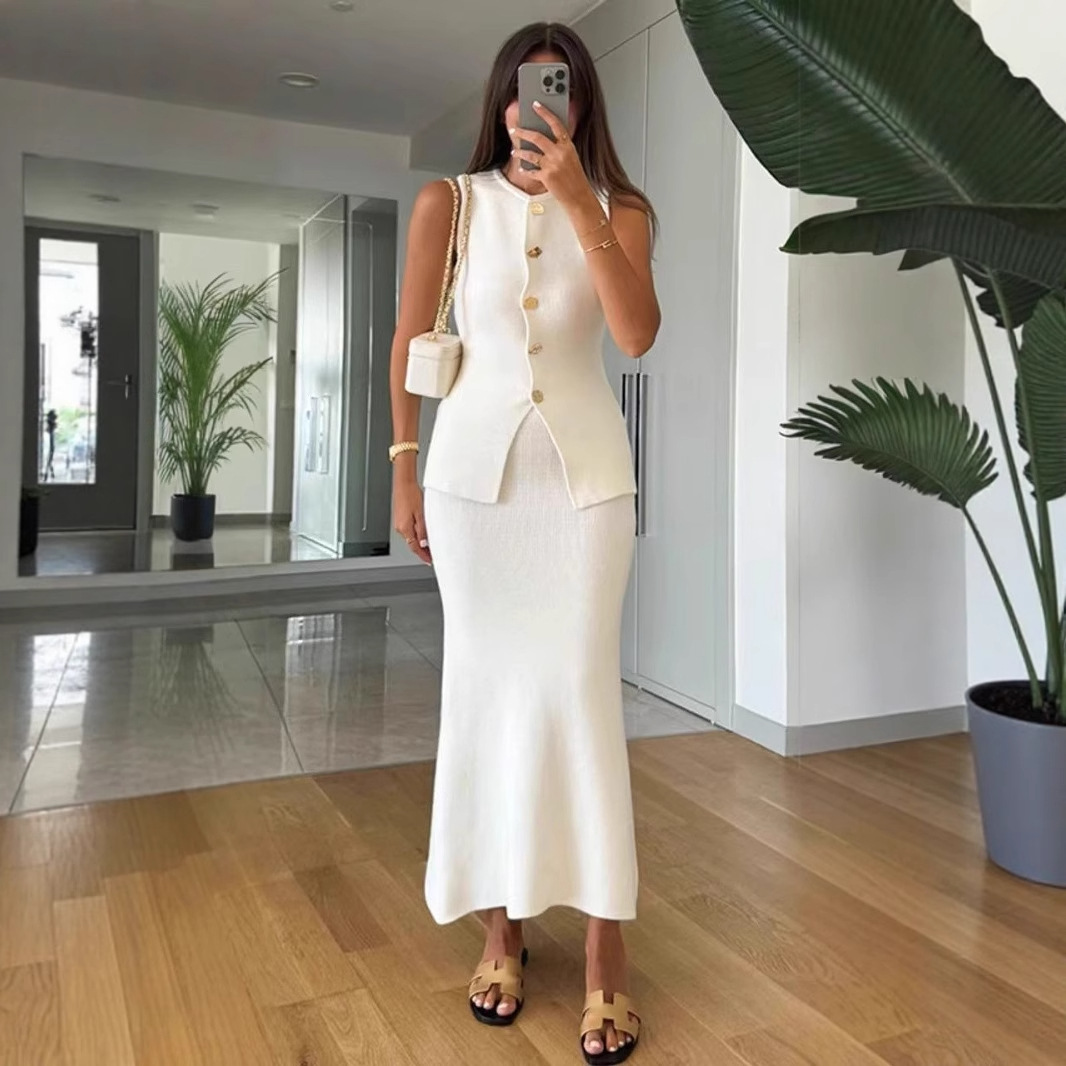 Round-neck Single-breasted Sle - Women Formal Wear Set review and price