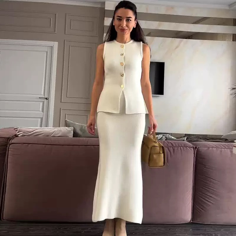 Round-neck Single-breasted Sle - Women Formal Wear Set review and price