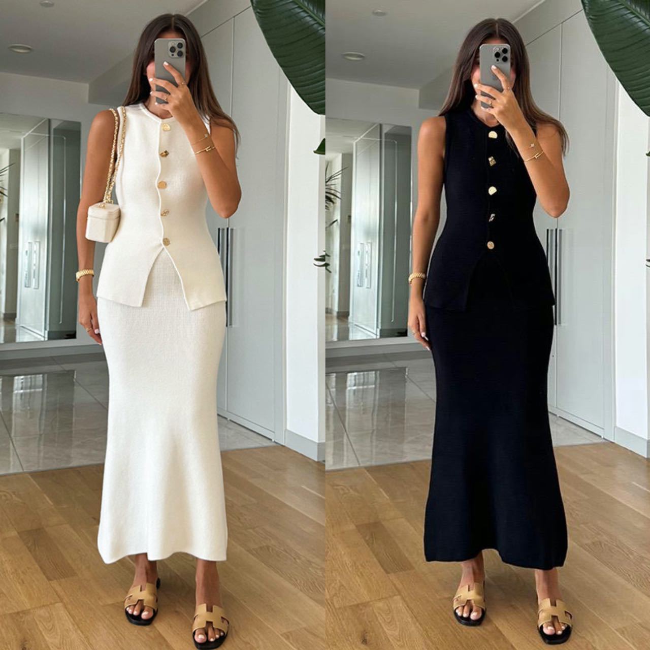 Round-neck Single-breasted Sle - Women Formal Wear Set review and price