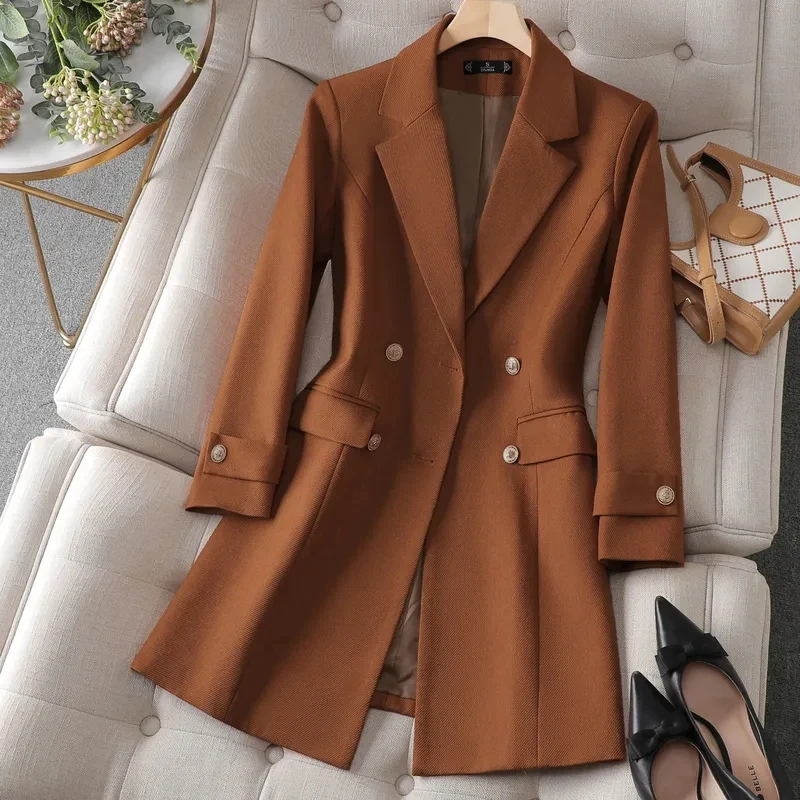 Autumn Winter Jacket Women Lon - Women Formal Wear Blazers review and price