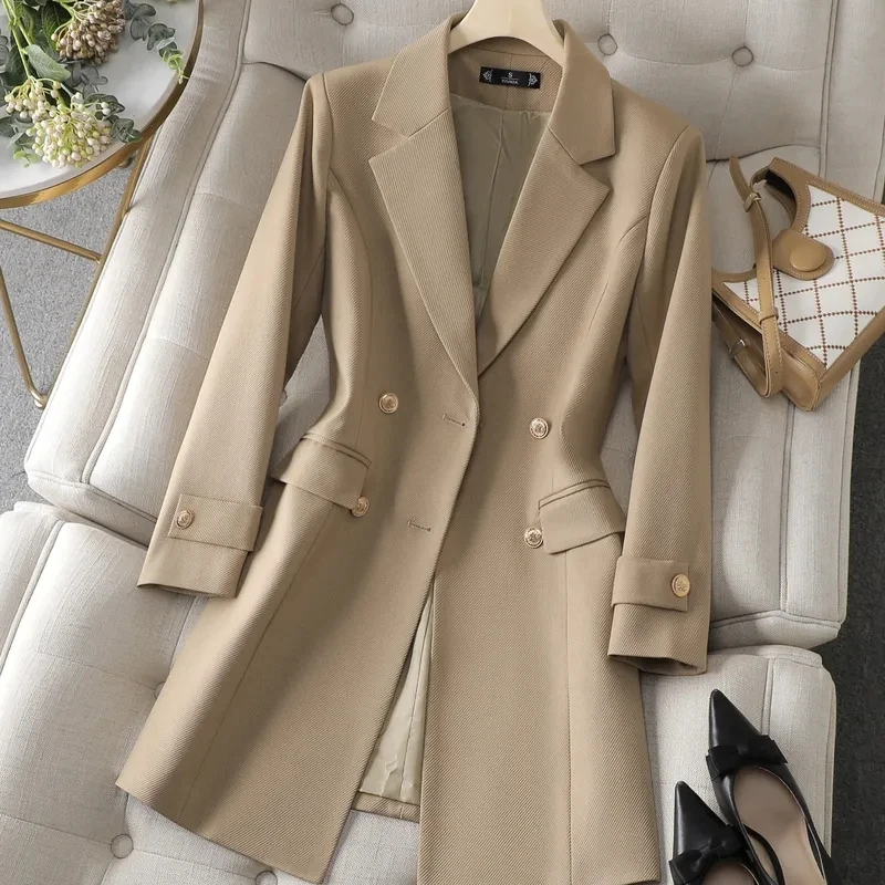 Autumn Winter Jacket Women Lon - Women Formal Wear Blazers review and price