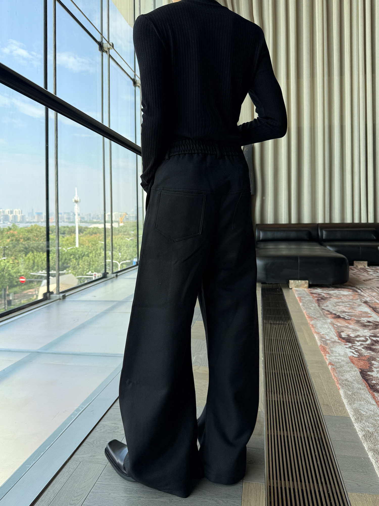 Unisex High Waist Straight Leg - Tailored Trouser Wide review and price