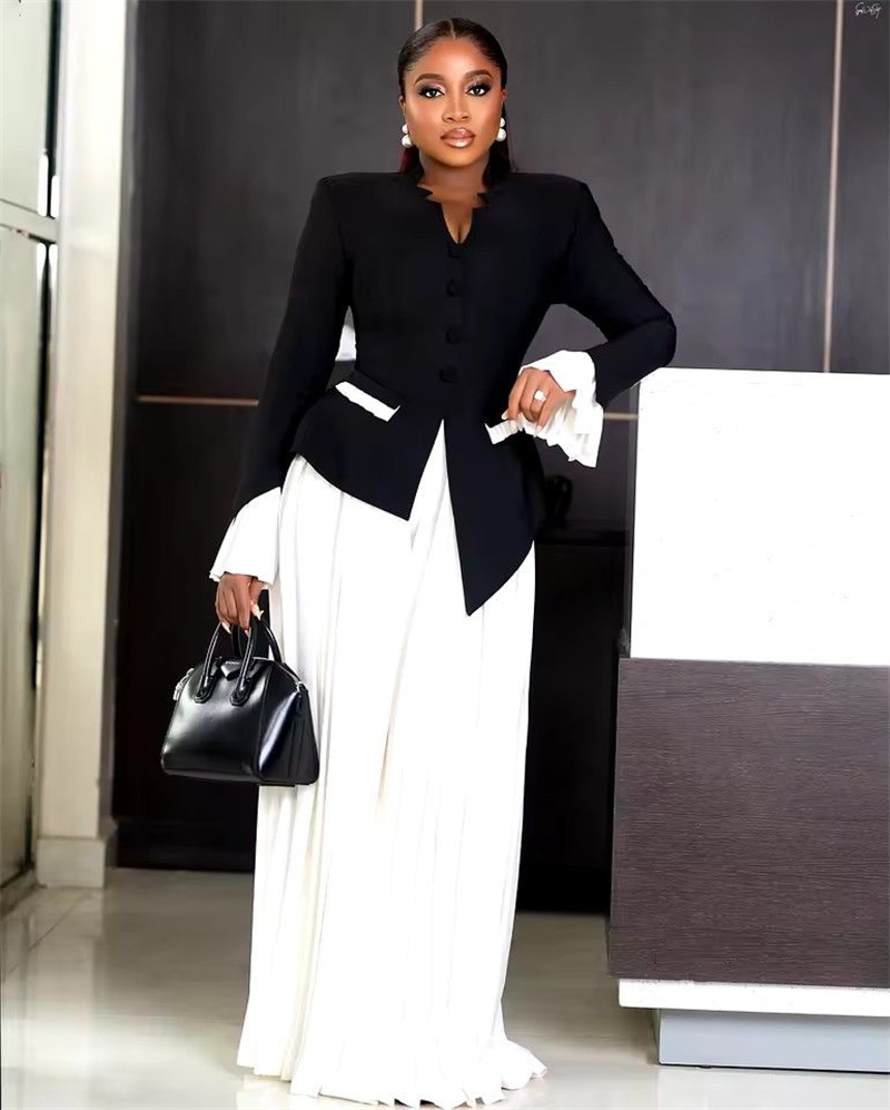 White Black Women Suits Set 2  - Women Formal Wear Black And White review and price