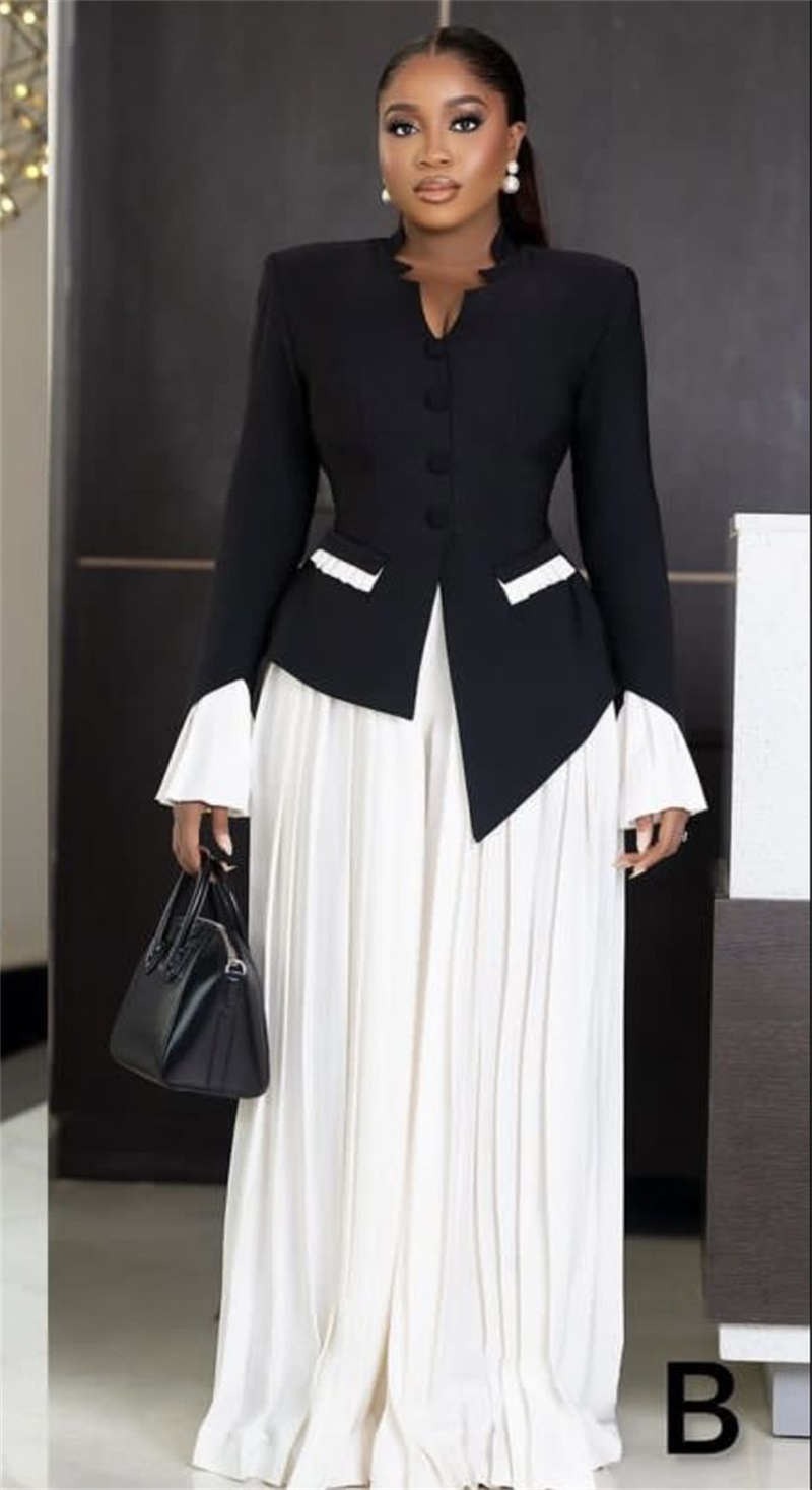 White Black Women Suits Set 2  - Women Formal Wear Black And White review and price