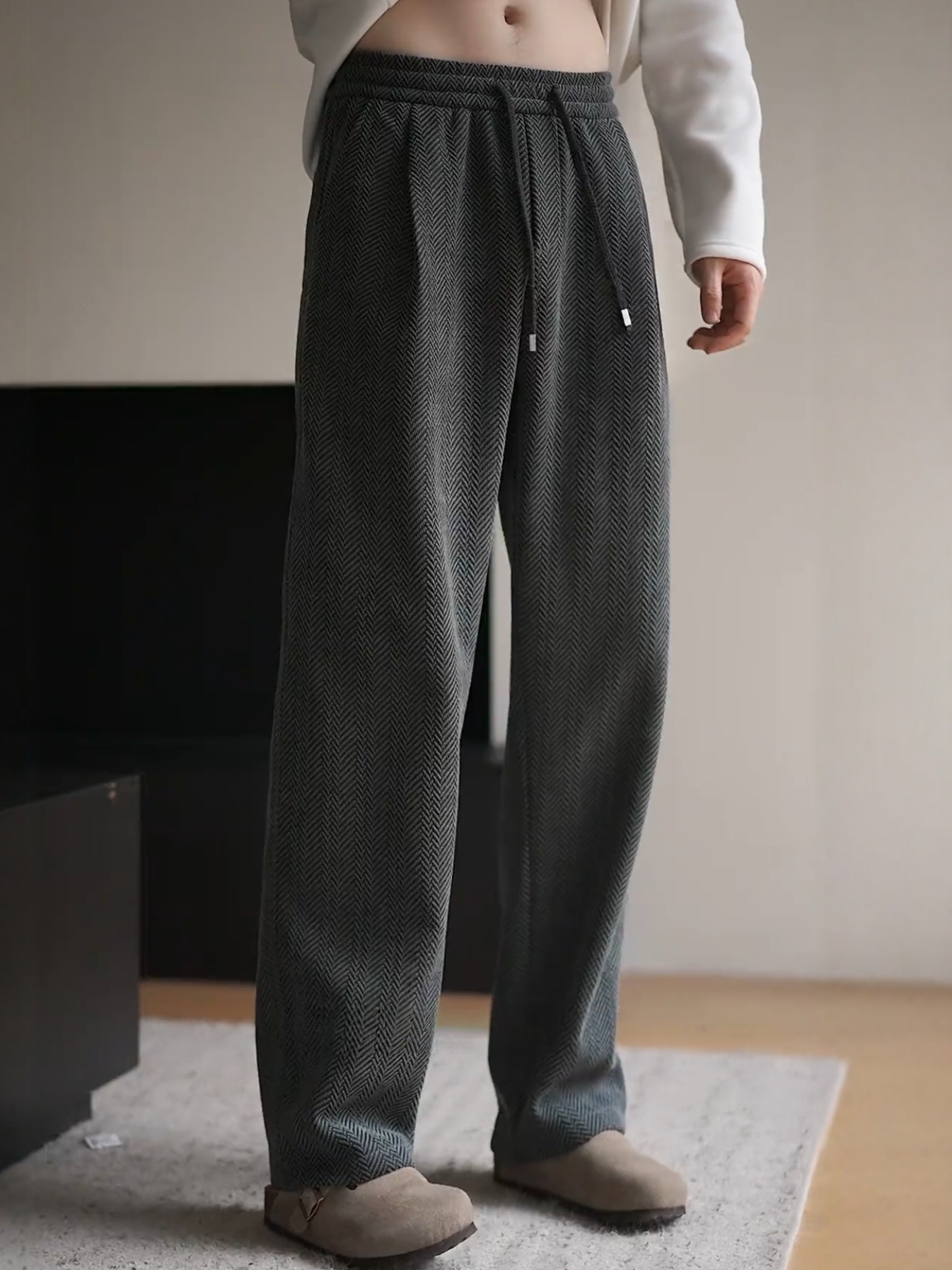 Men's Winter Thickened Fleece  - Tailored Trouser Wide review and price