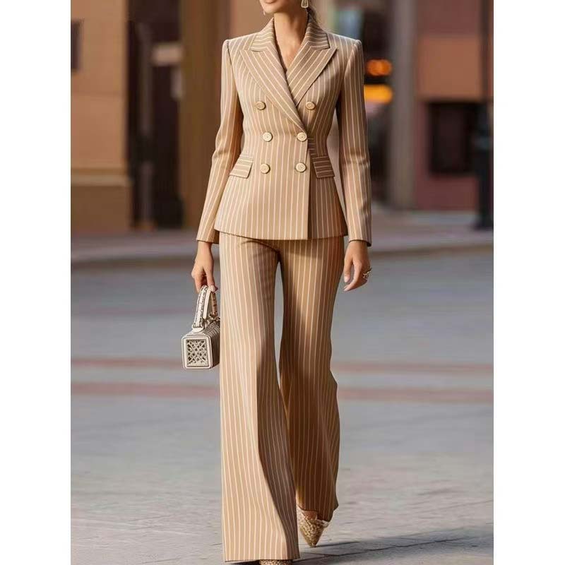 Autumn Pant Suit Women Striped - Women'S Formal Wear Pants Suit review and price