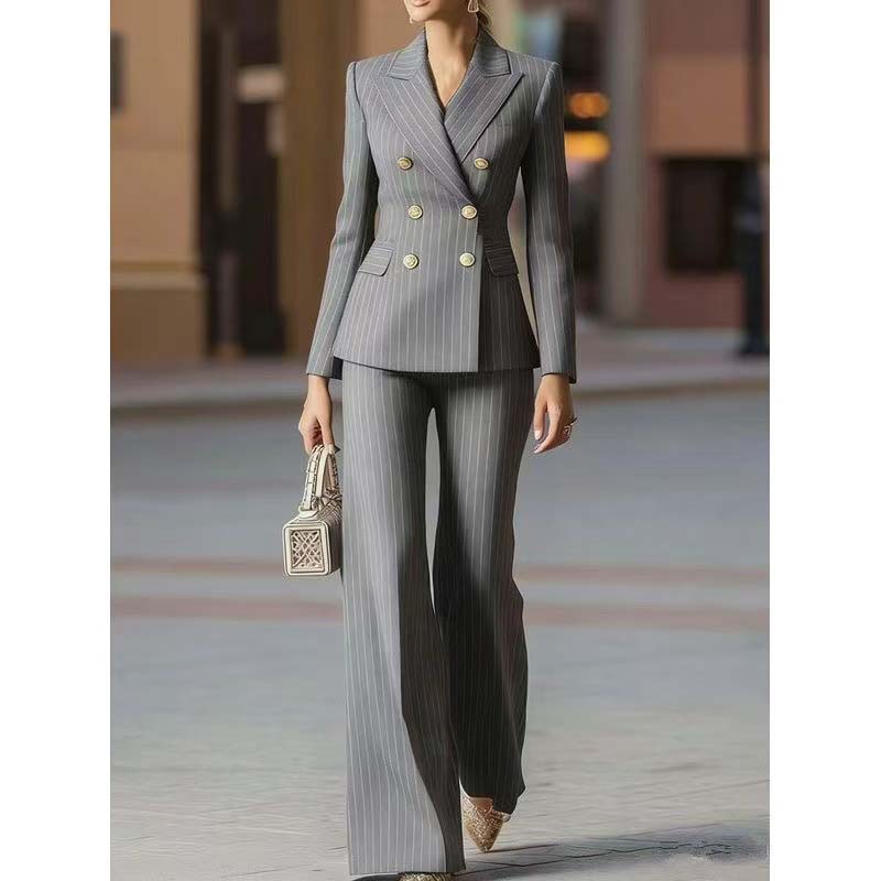 Autumn Pant Suit Women Striped - Women'S Formal Wear Pants Suit review and price