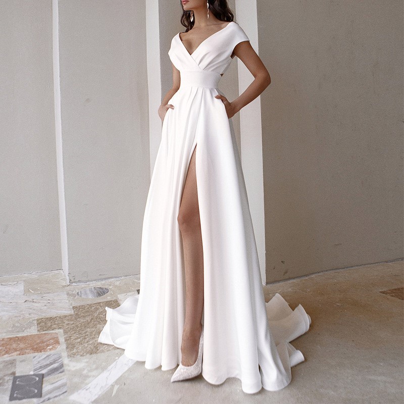 New Elegant Floor Length Lady  - Women Formal Wear Black And White review and price